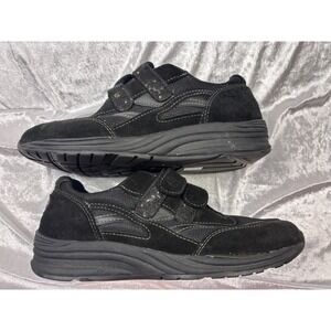 SAS JV Mesh Mens US 9.5M Walking Shoes Black Suede Low Top Athletic Sneakers